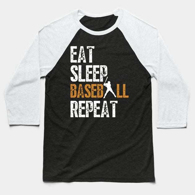 Eat Sleep Baseball Repeat, Funny Baseball Players Kids Boys Baseball T-Shirt by Just Me Store